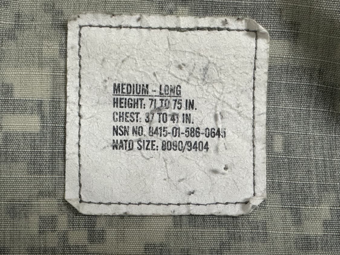 미군 구형 ACU 전투복 상의 (M/L) (L) 상품이미지8