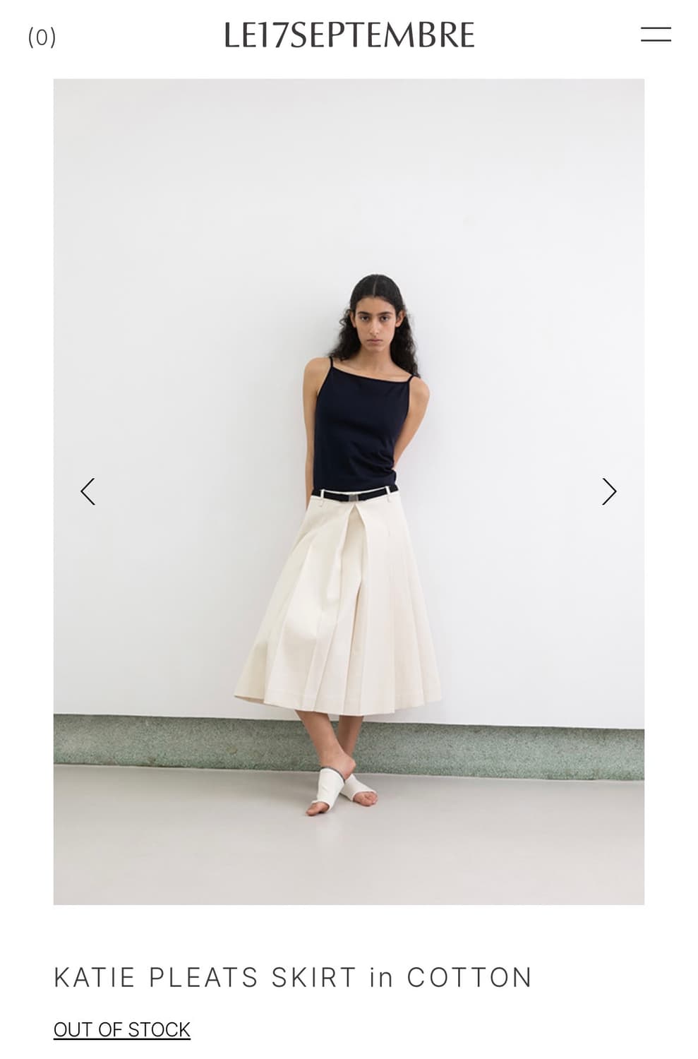LE17SEPYEMBRE. KATIE PLEATS SKIRT 상품이미지1