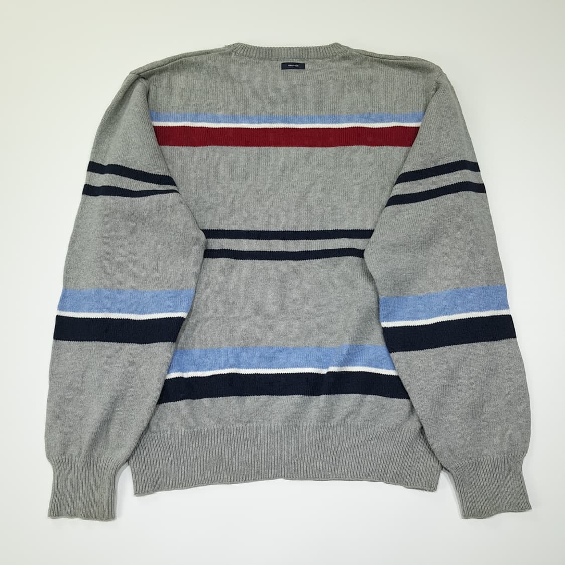 CL269 XL 노티카 90s 코튼 멀티스트라이프 그레이 니트 스웨터 상품이미지6