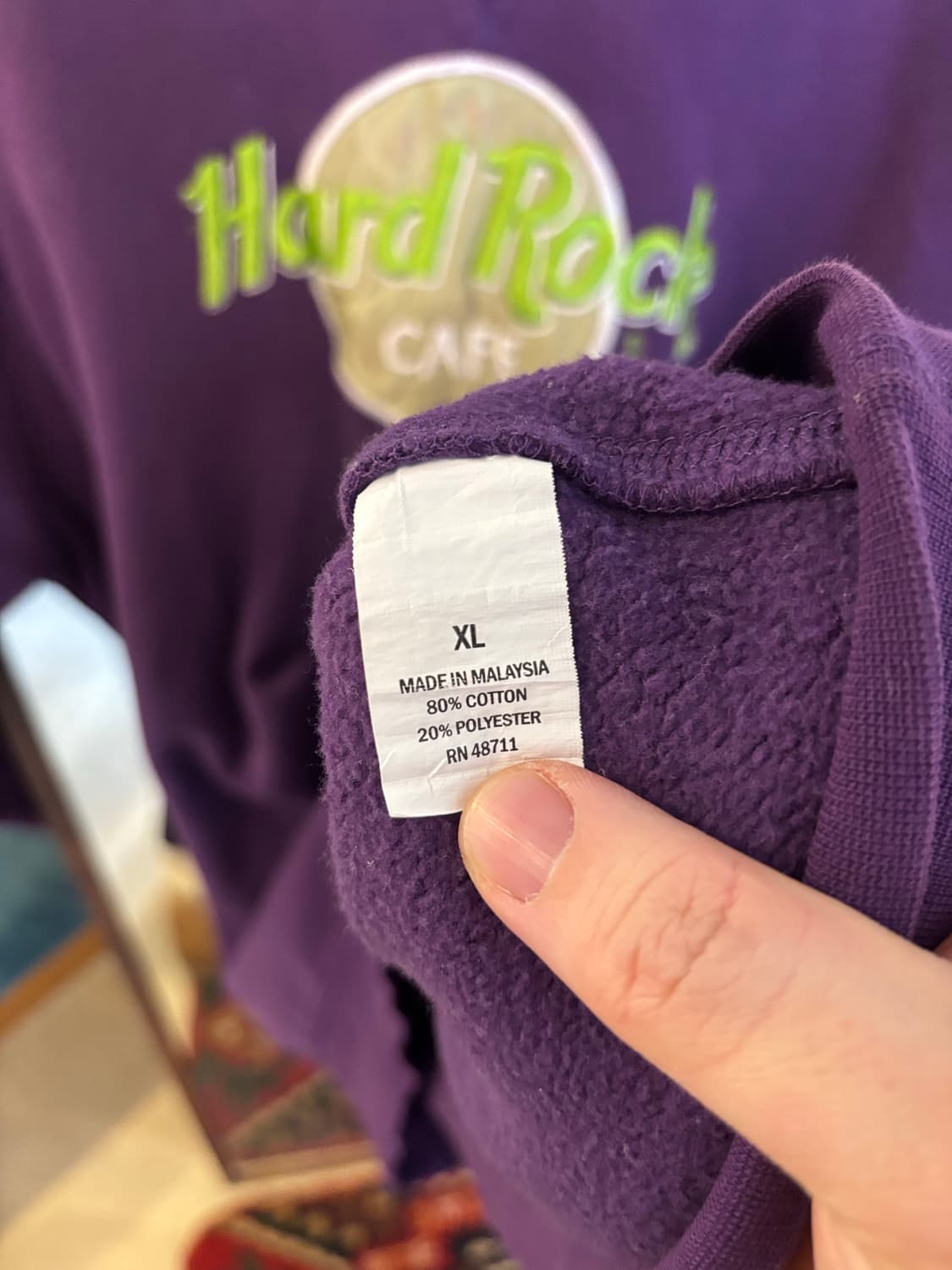 하드락카페 발렌시아 보라색 맨투맨 상품이미지5