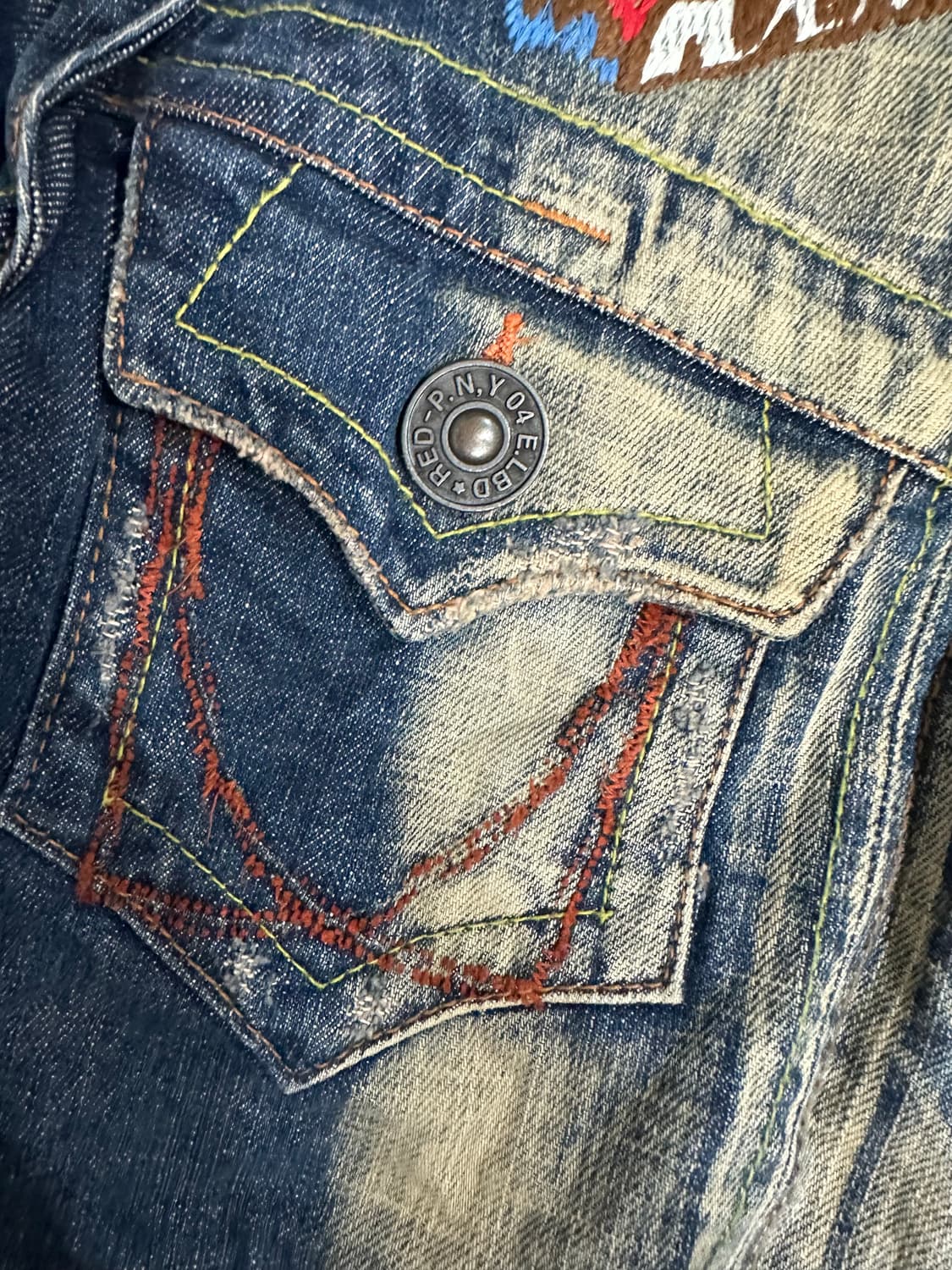 REDPEPPER 레드페퍼 빈티지 여성 크롭데님 자켓 XS 상품이미지4