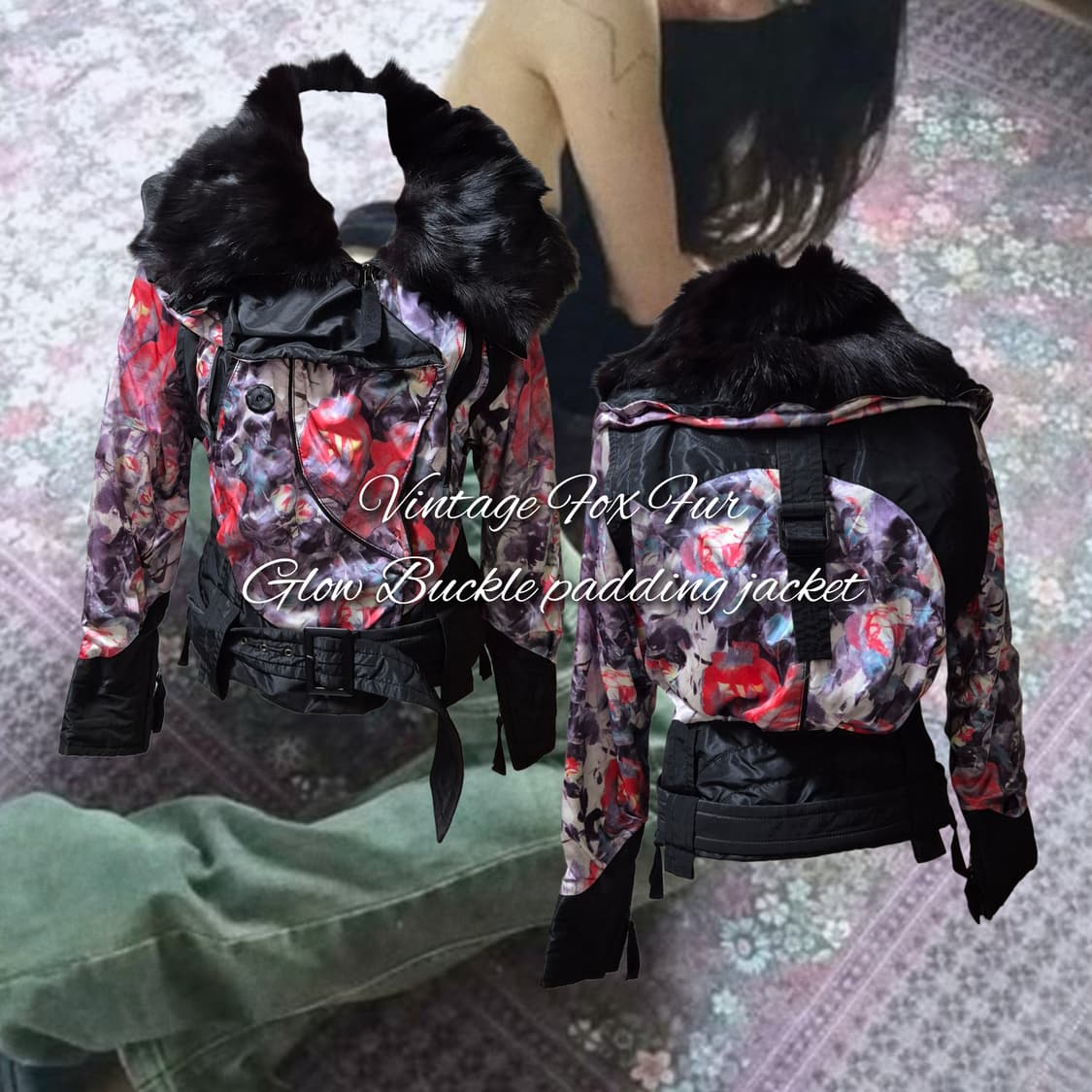 Vintage Fox Fur Glow Buckle padding 상품이미지1