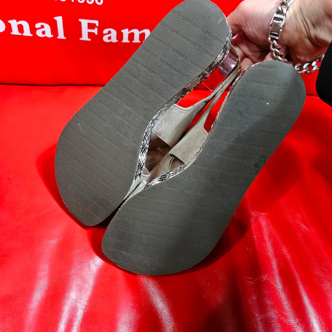 Kennel & Schmenger 파이톤 테슬 스웨이드 샌들 상품이미지7