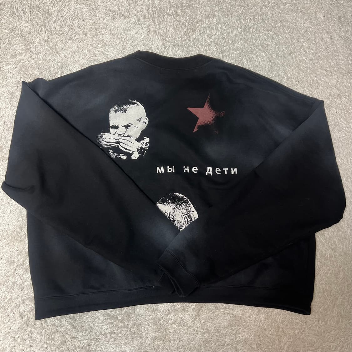 [OS] qap 베이비 크루넥 baby crewneck 블랙 상품이미지2