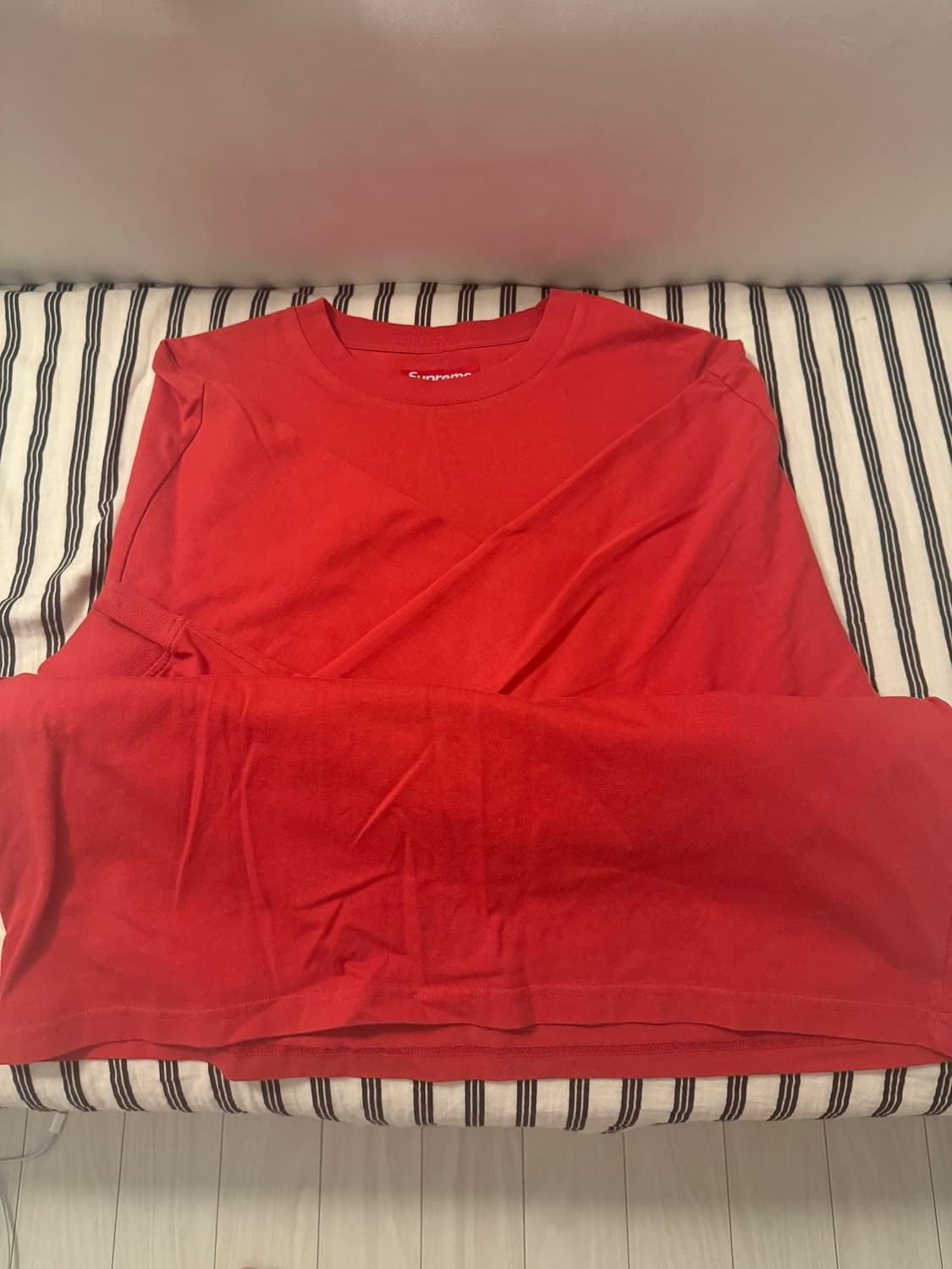 슈프림 스몰 박스 롱슬리브 워시드 레드 상품이미지7