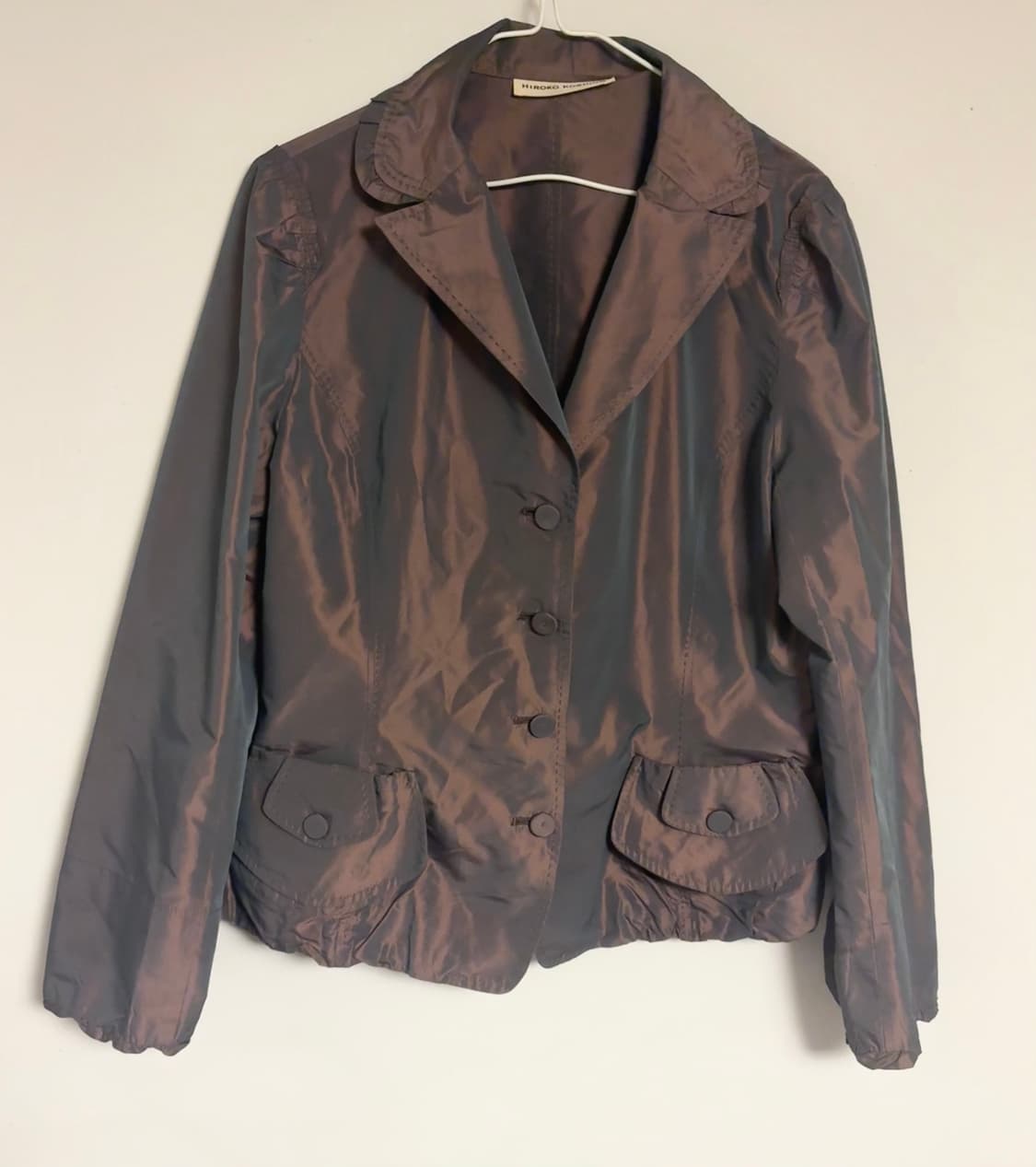 Hiroko Koshino 이리디센트 러플 자켓 상품이미지1