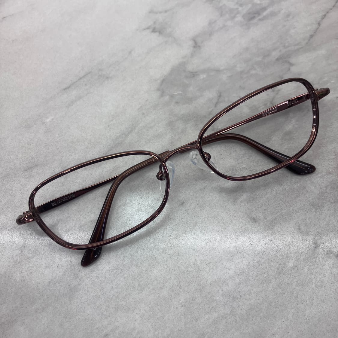 C97 블루마린 Blumarine 유광 브론즈 캣아이 스퀘어 메탈테 안경 상품이미지1