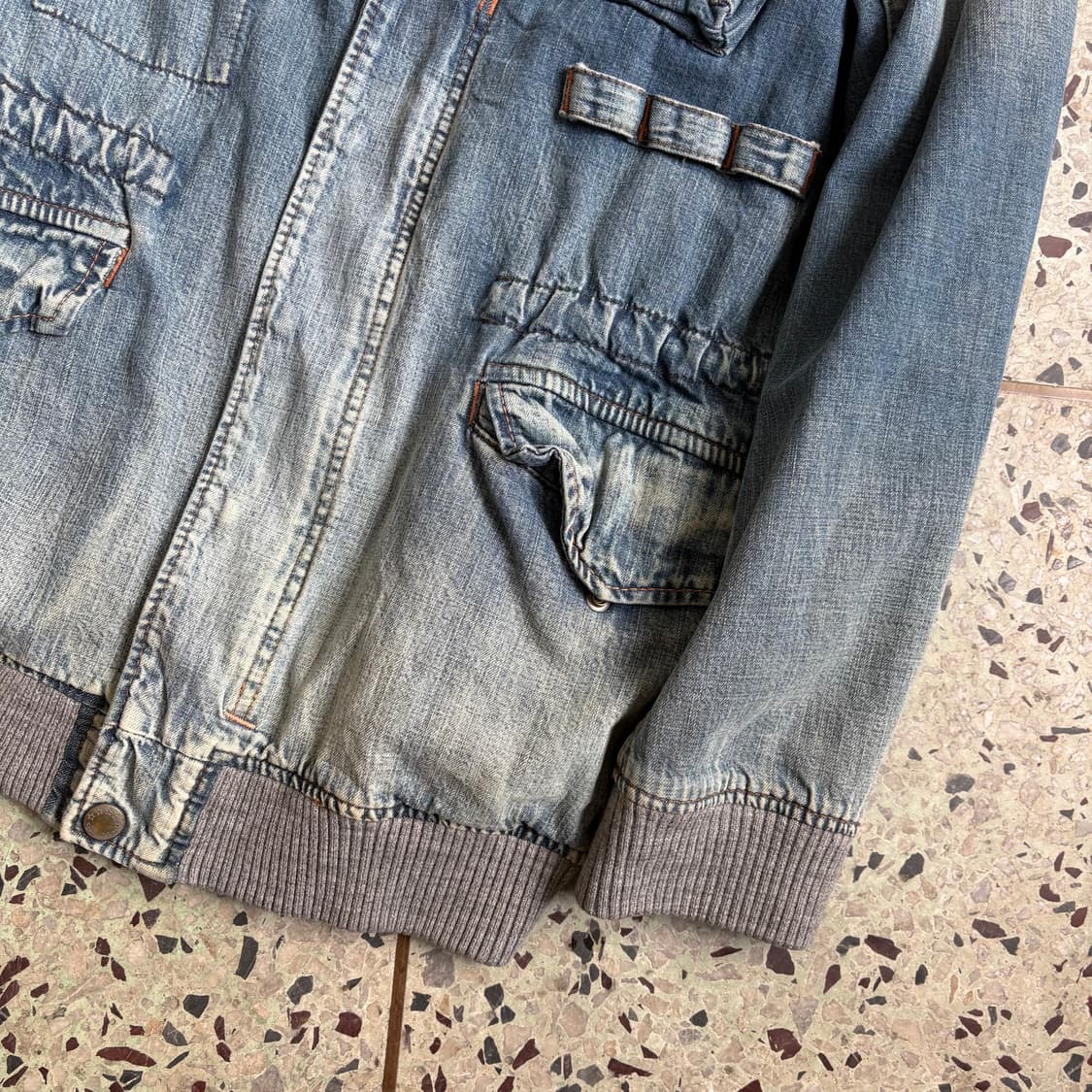 빈티지 페이딩 & 워싱 데님 필드 자켓 상품이미지3