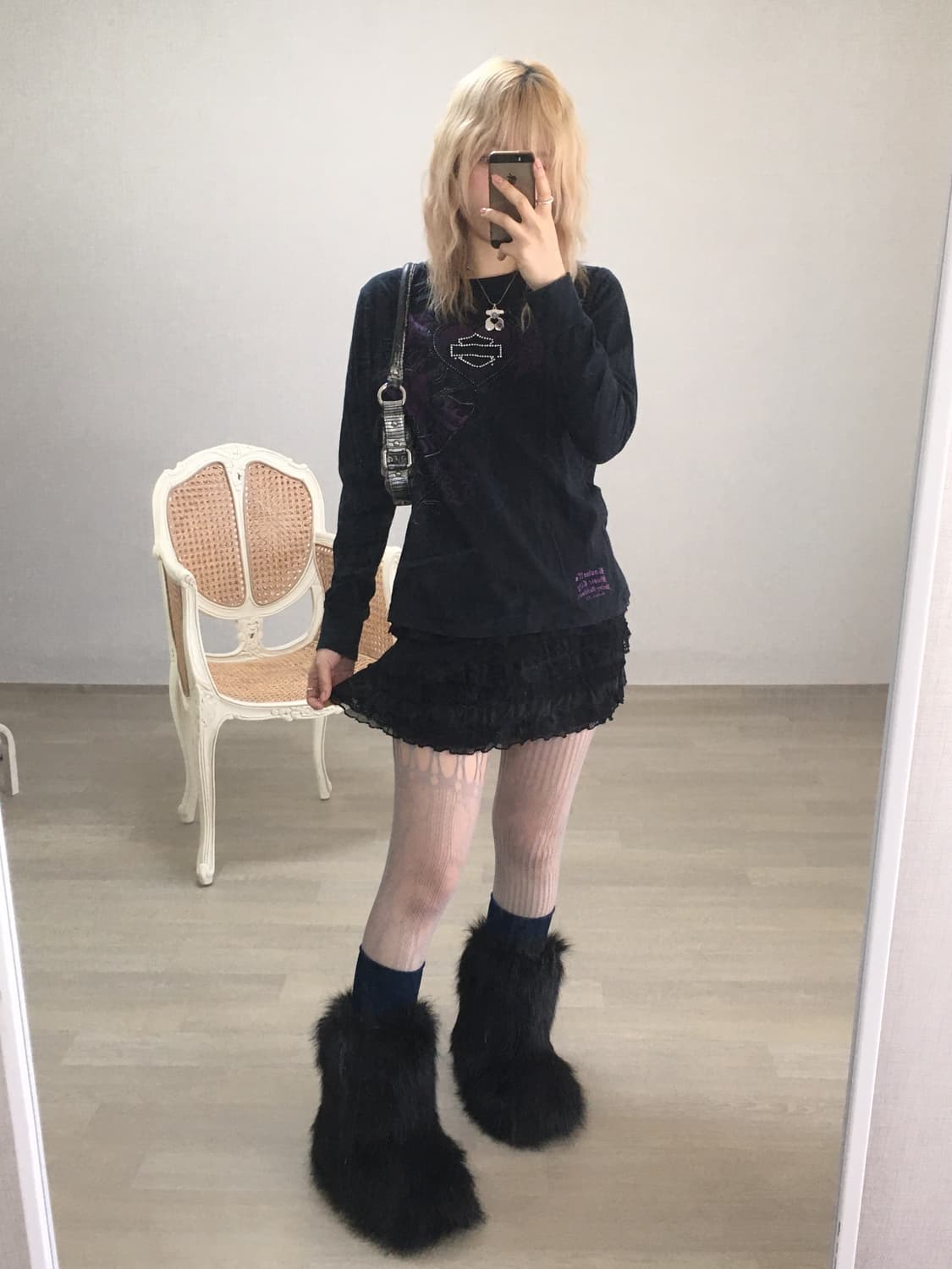 harley davidson y2k purple beads rose t 상품이미지4