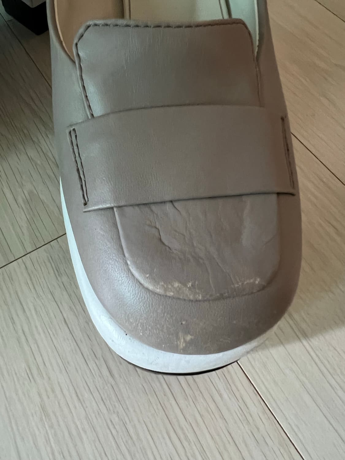 질샌더 네이비 컬러블록 청키 가죽 펌프스   상품이미지5