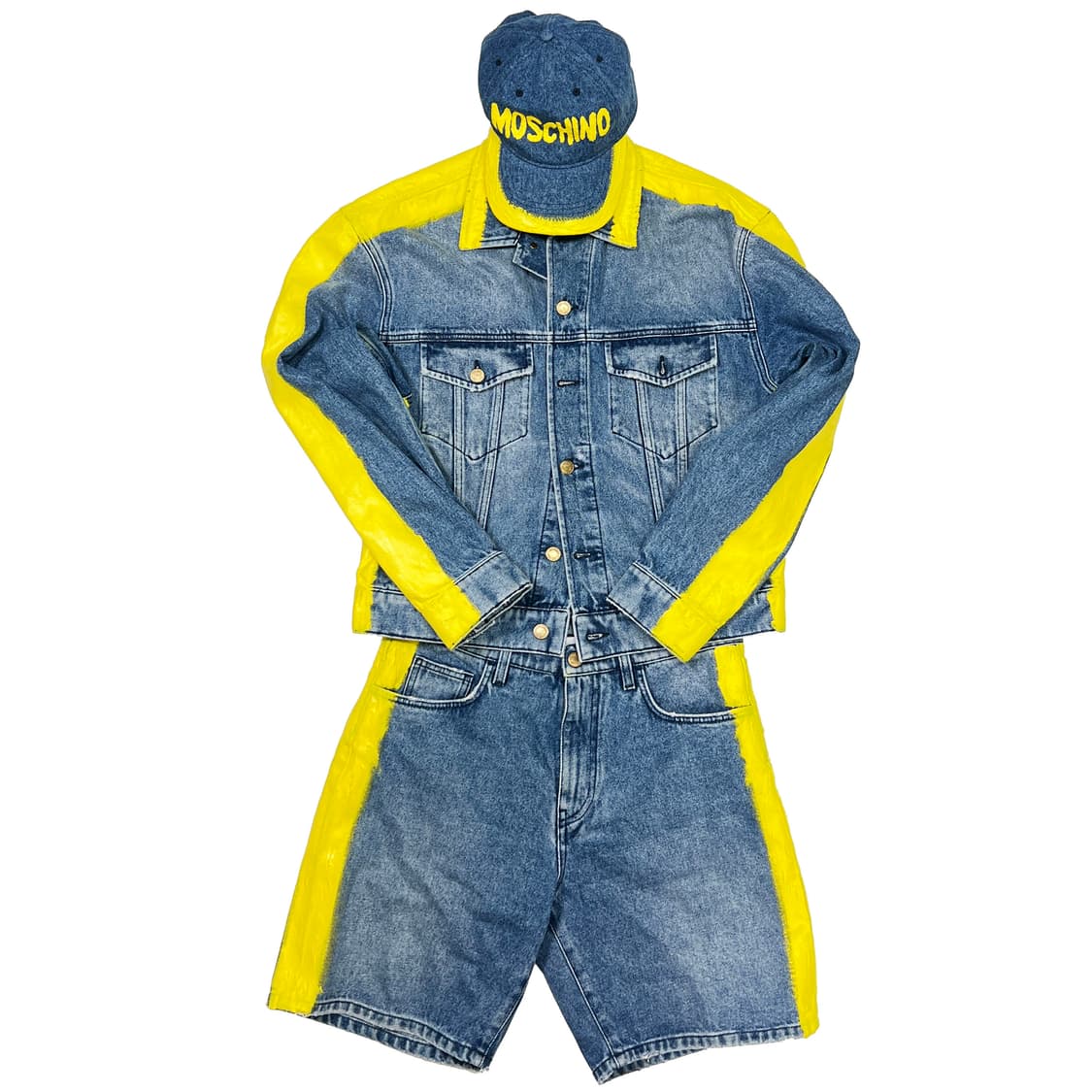  모스키노 23ss Paint denim shorts (46)  상품이미지7