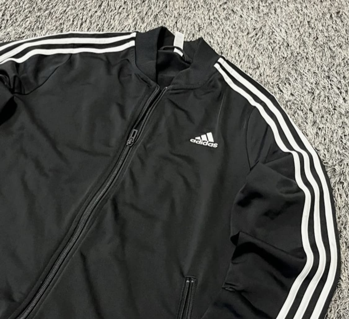 아디다스 블랙 검흰 트랙탑 져지집업 95/M 상품이미지2