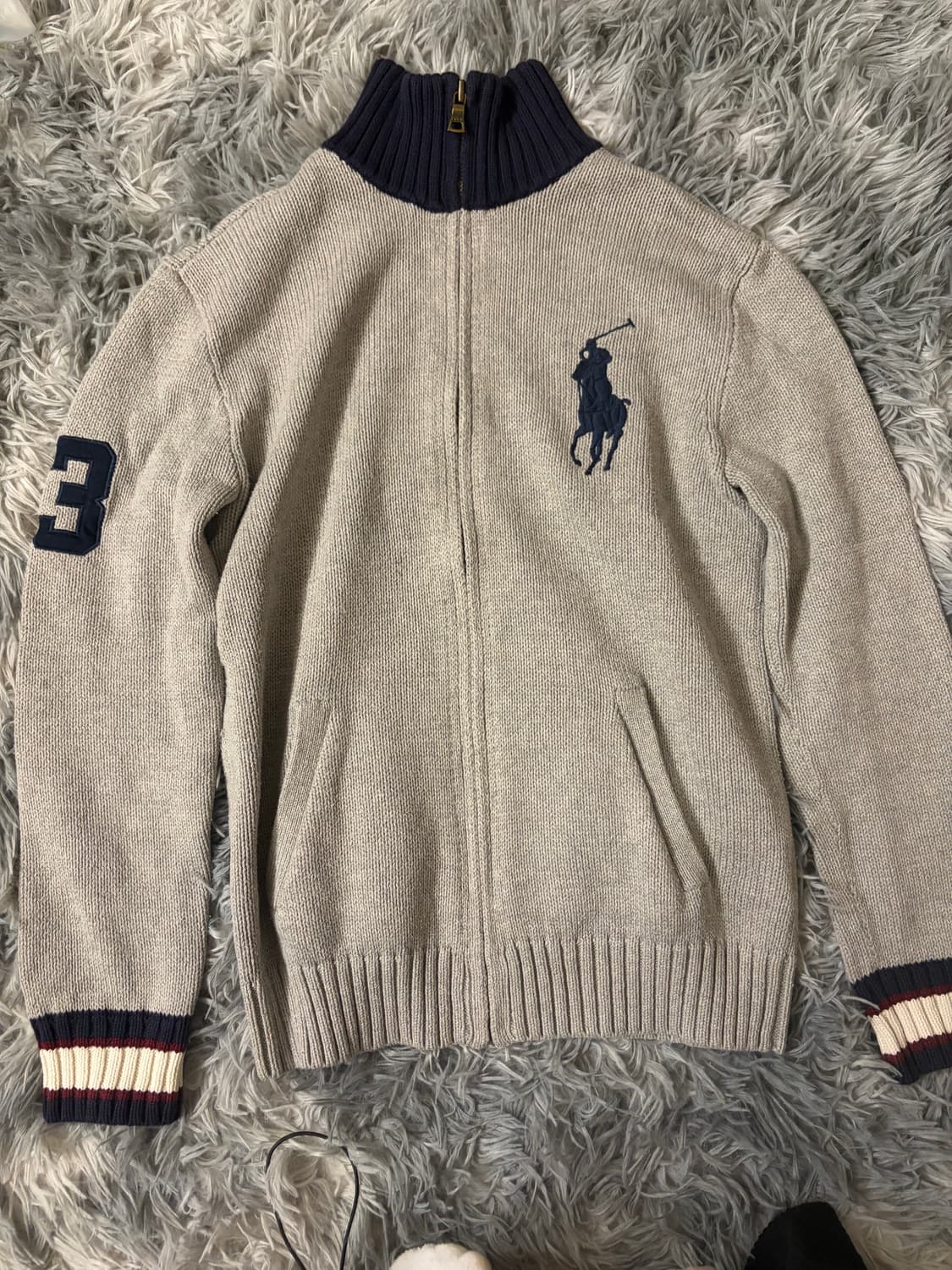 폴로 빅포니 니트집업  상품이미지1