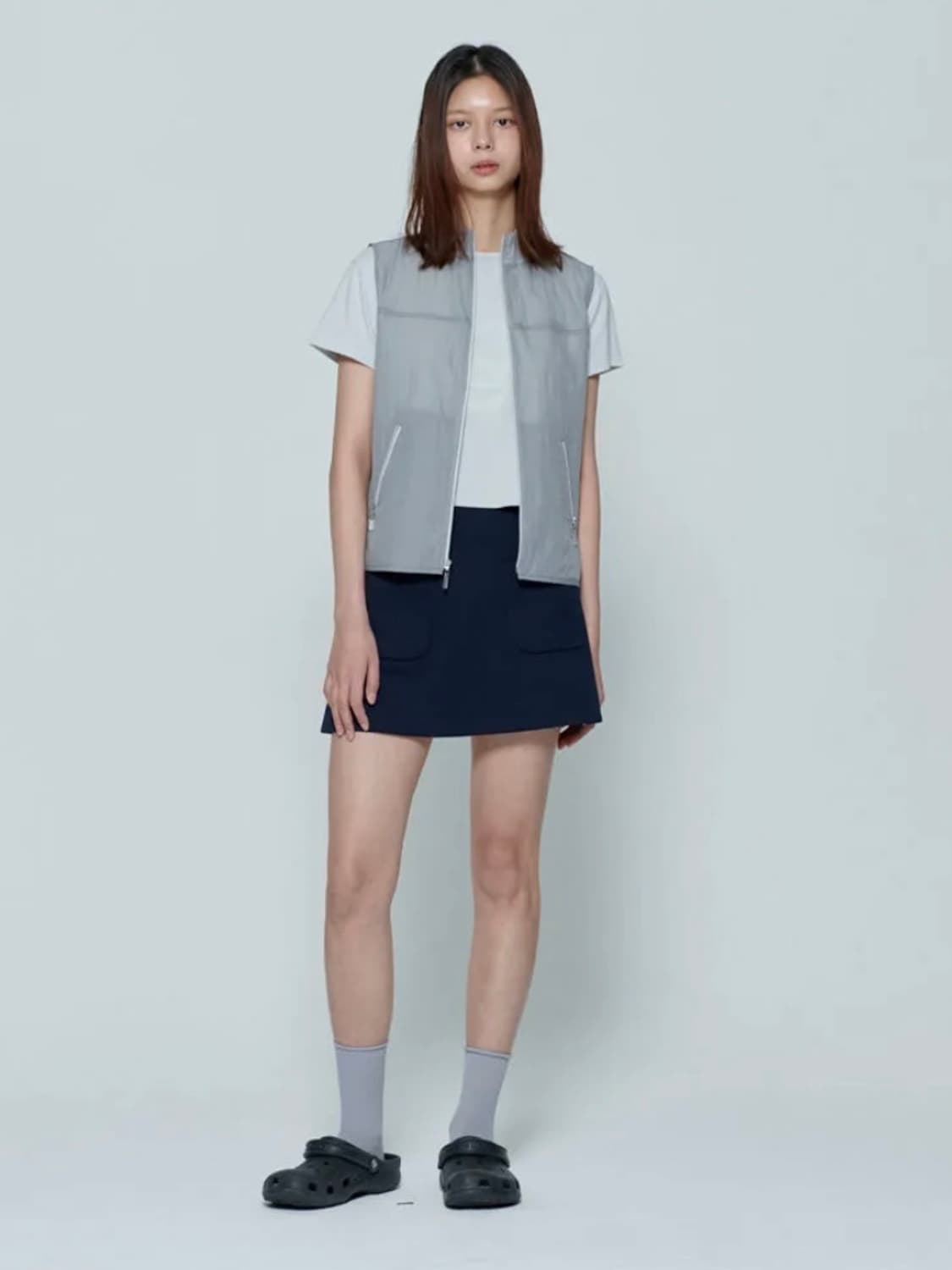 엔조블루스 네오프랜 미니 스커트(navy) 상품이미지2