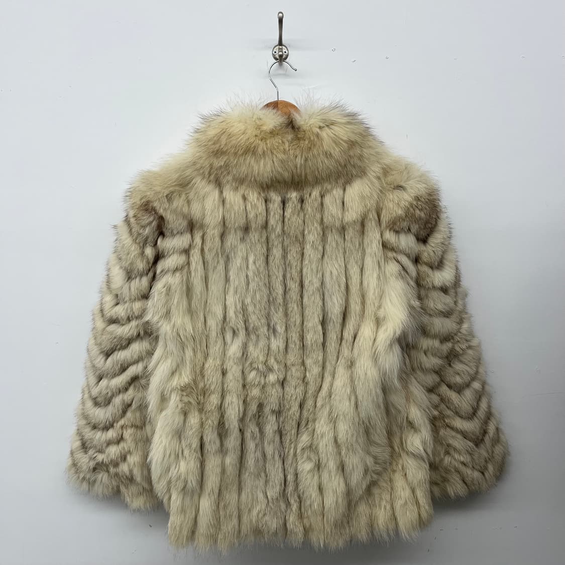 리얼 여우털 폭스퍼 숏코트 내추럴 베이지 여L 상품이미지4