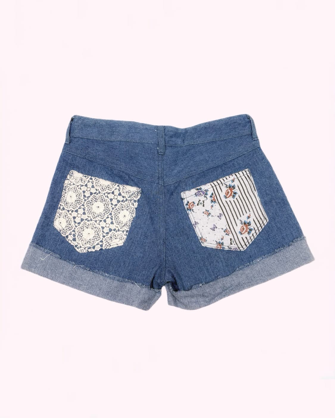 SCOLAR 일본 팝갸루 패치 레터링 디테일 데님 숏팬츠  상품이미지2