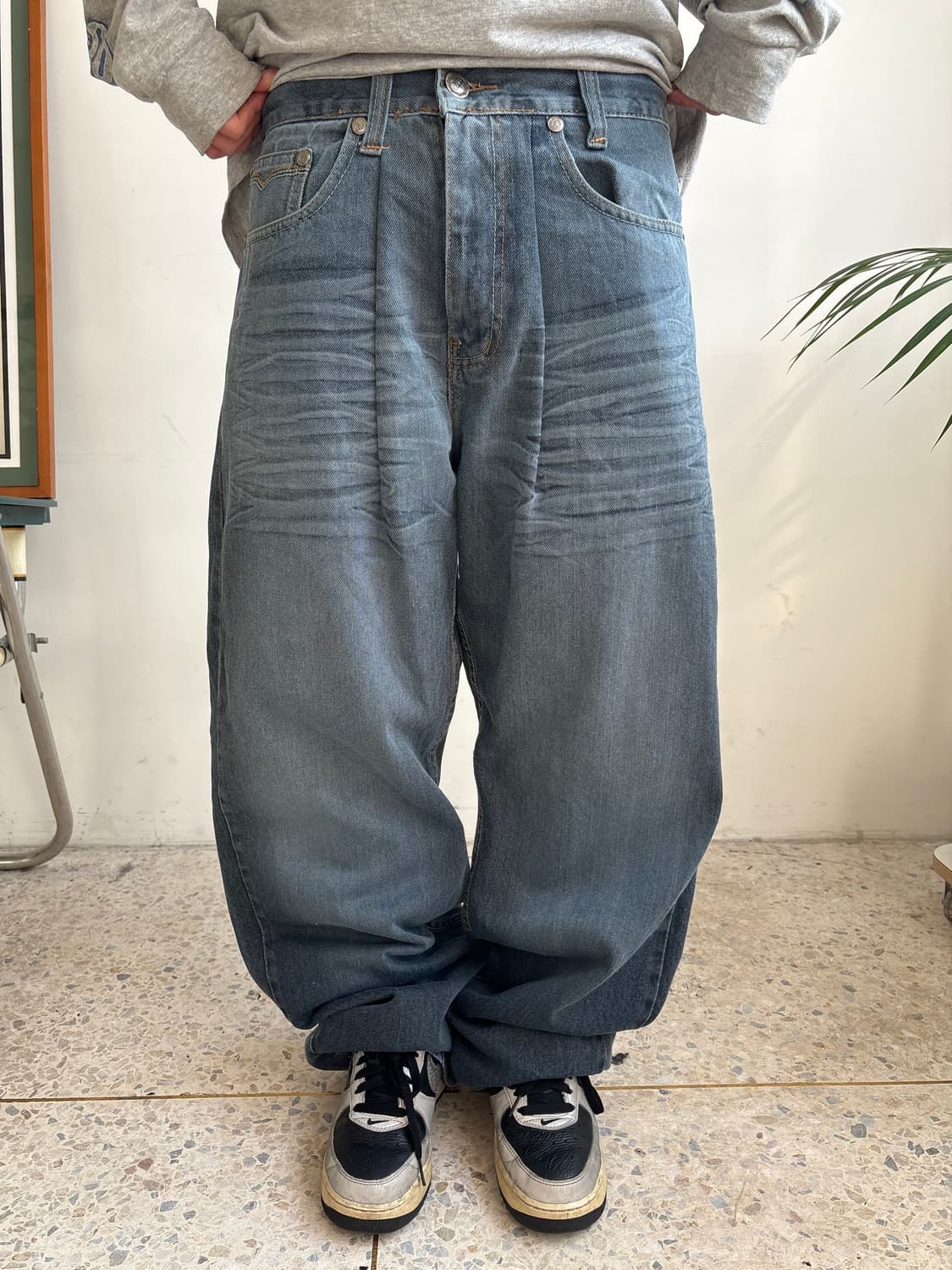 90‘s Old School 캣워싱 힙합팬츠 상품이미지4