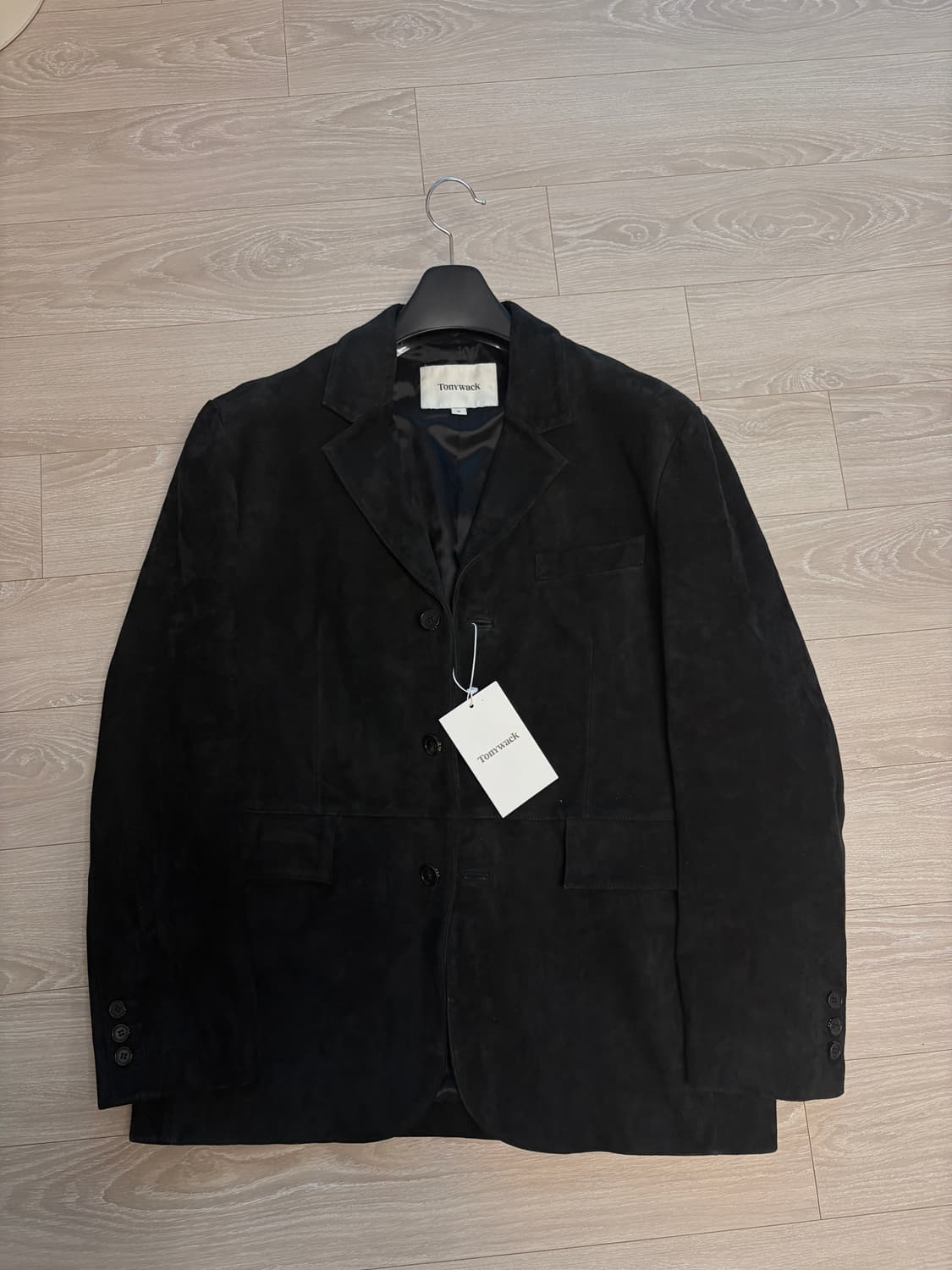 M 토니웩 스웨이드 테일러 블레이저 블랙 미시착 새제품 판매 상품이미지1