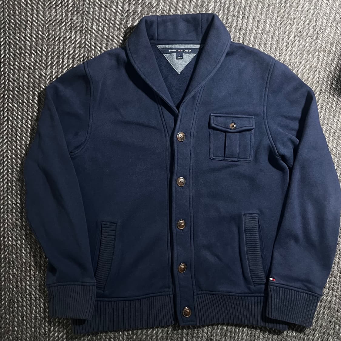 [100] TOMMY HILFIGER 타미힐피거 숄카라 스웻가디건 상품이미지2