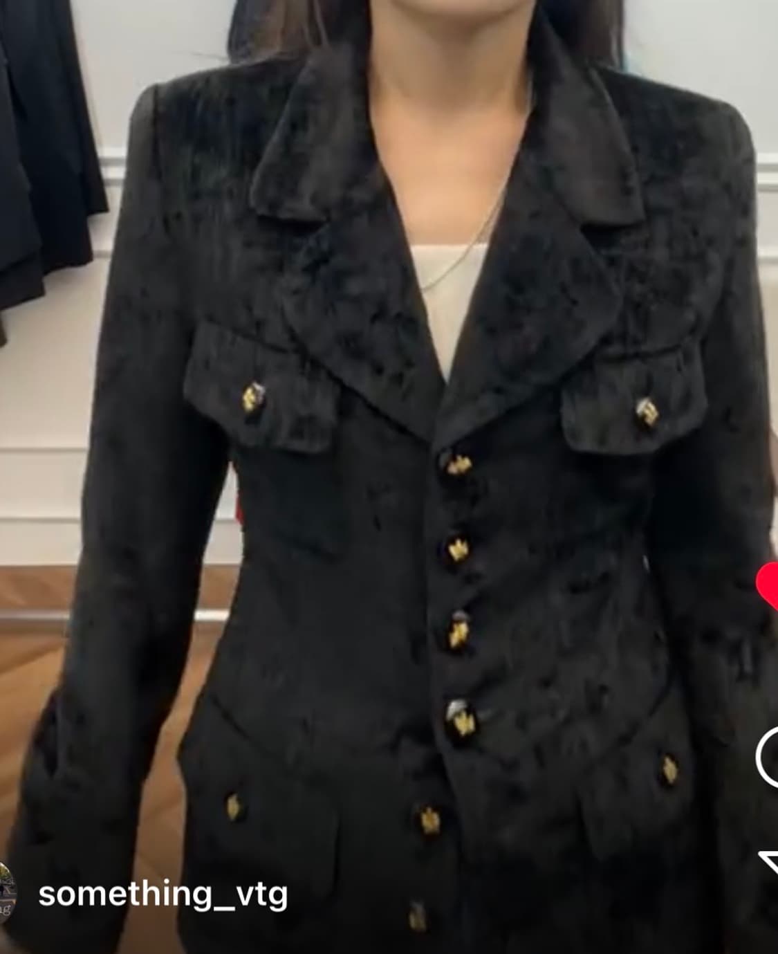 썸띵빈티지 코듀로이 벨벳느낌의 빈티지 트위드 자켓 상품이미지1