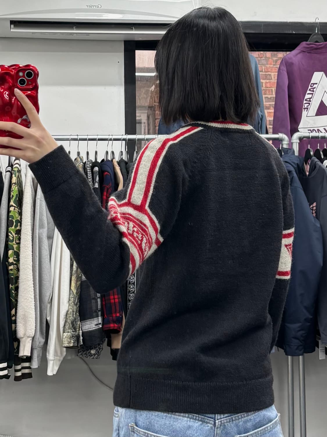 히스테릭 글래머 사이드 로고 니트 상품이미지4