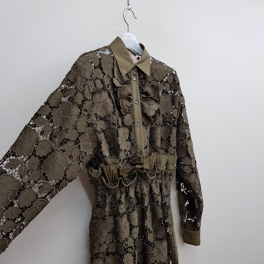 넘버투애니원 플라워 레이스 셔츠라인 롱 원피스 36사이즈 상품이미지4