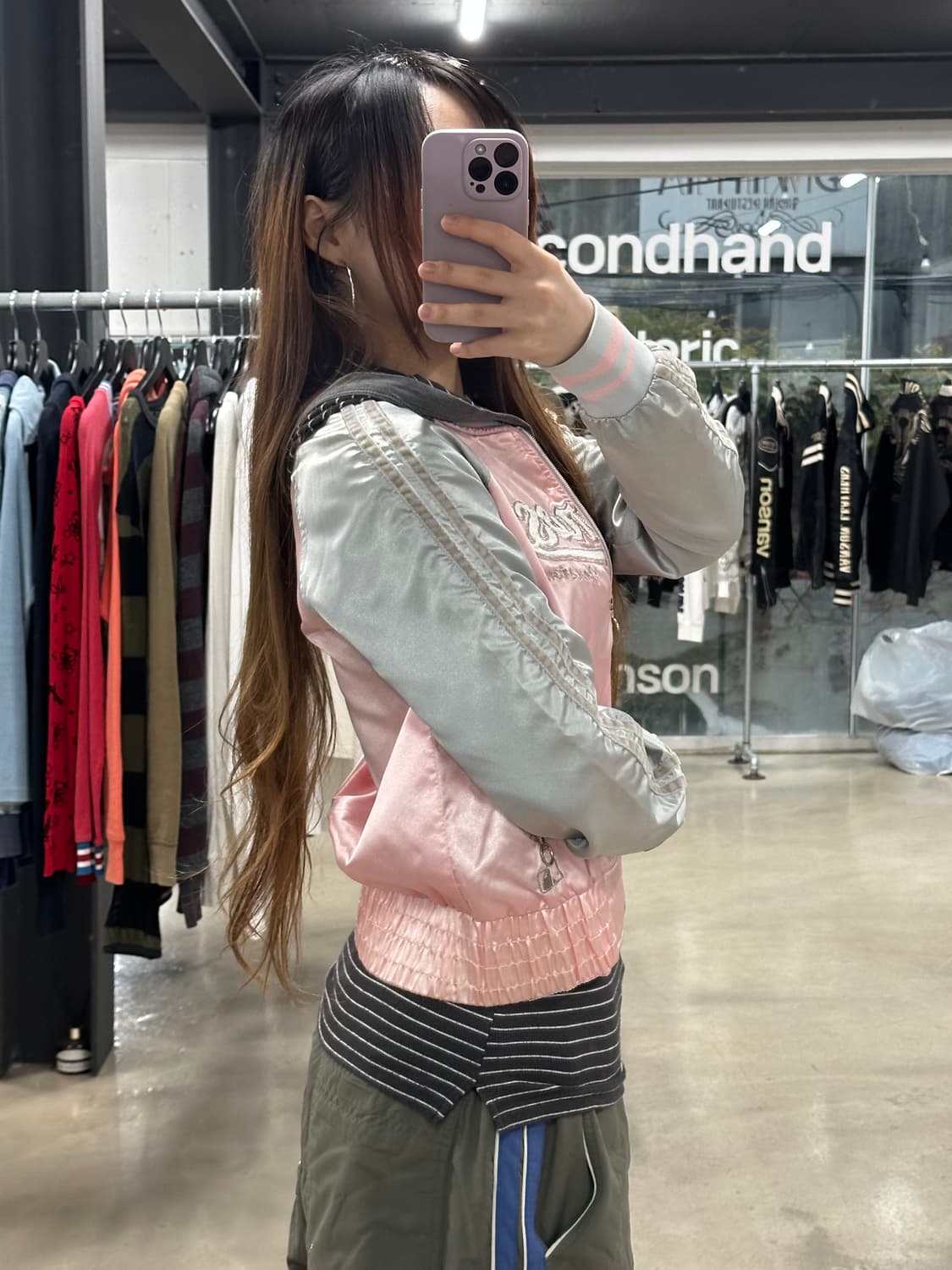 MLB Y2K 회핑 글리터 바시티자켓 상품이미지3