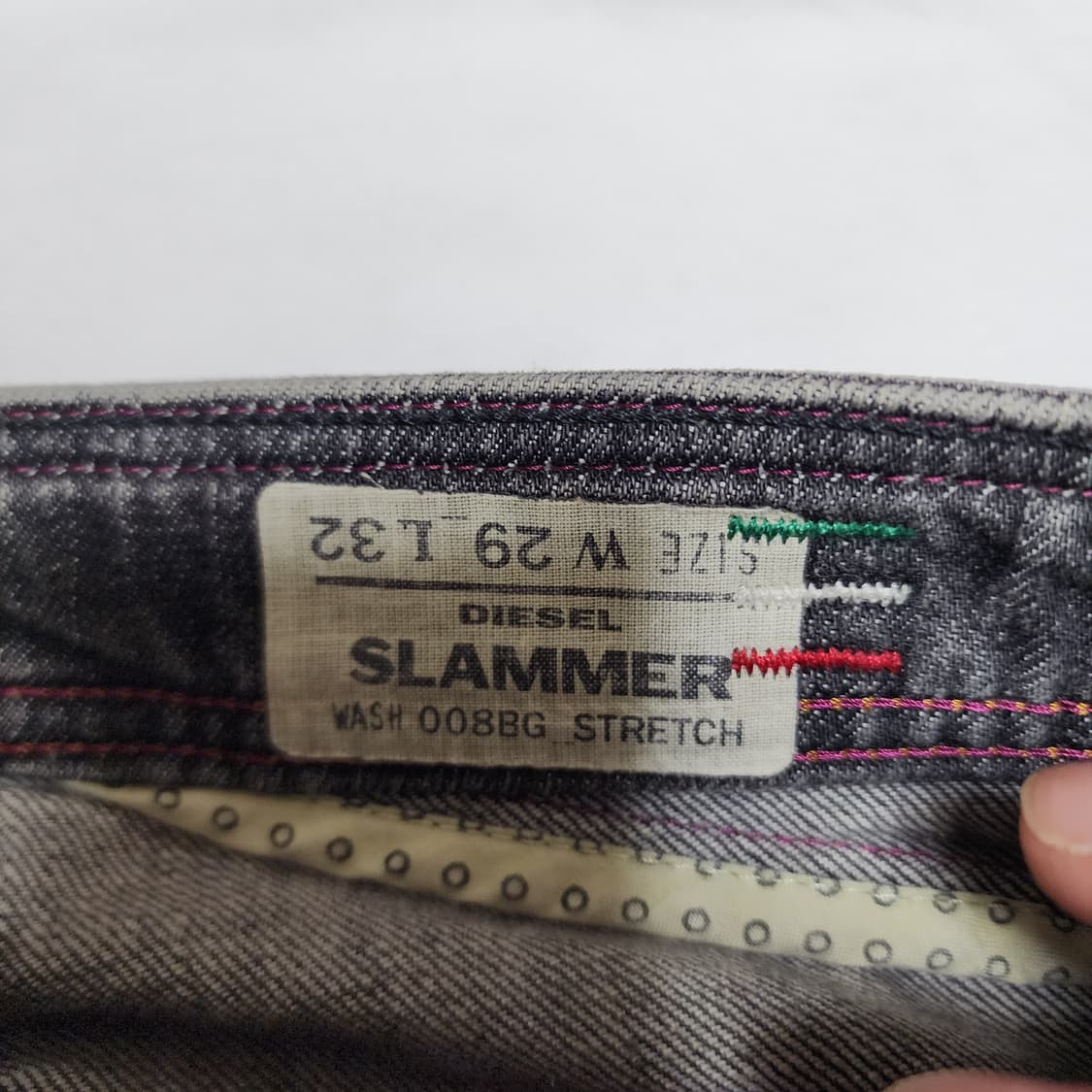 DIESEL SLAMMER 디젤 워시드 흑청 데님팬츠 상품이미지8