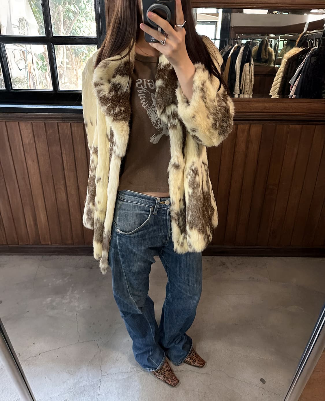 JPV fur mixed mid jacket 상품이미지2