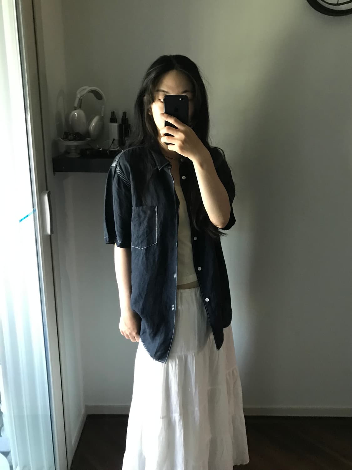 꼼데가르송 옴므 HI-B045 스티치 반팔 셔츠 상품이미지1