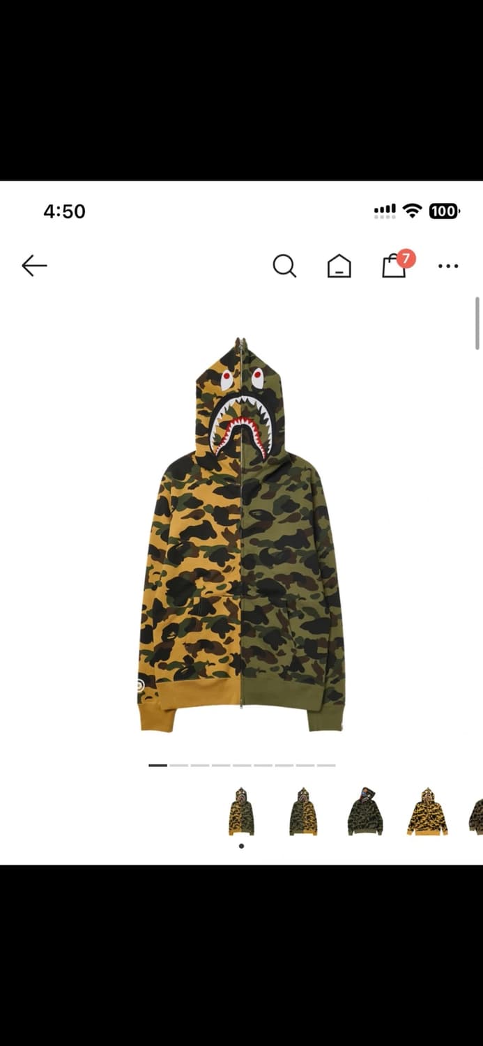 베이프 퍼스트 카모 반반 2XL  상품이미지1