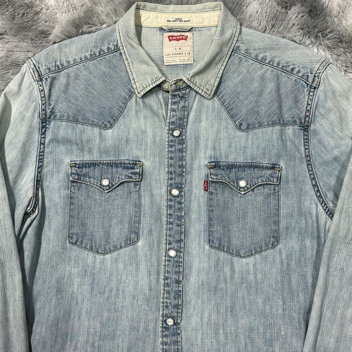 리바이스 빈티지 웨스턴 청셔츠 L 상품이미지2