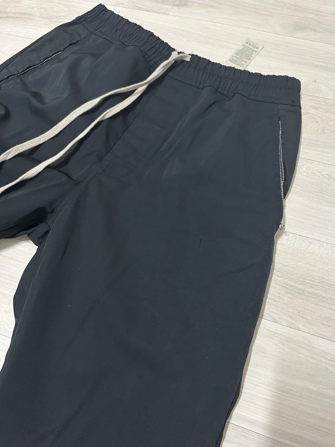 릭오웬스 드로스트링 트랙 조거 팬츠 블랙 상품이미지7