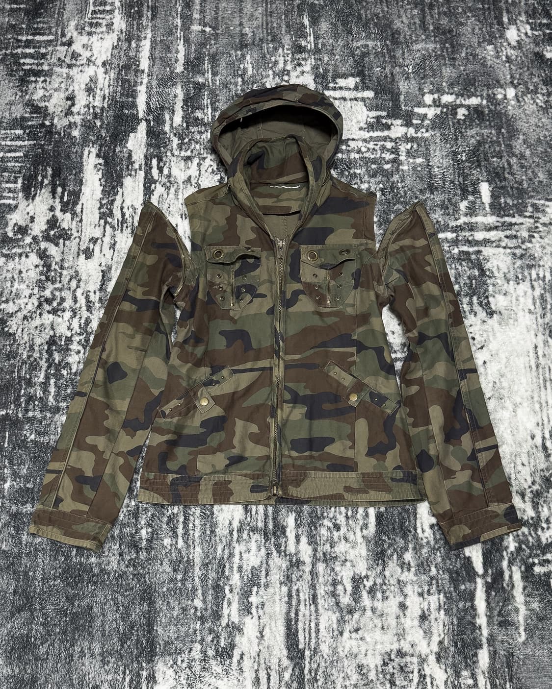 {Six-Star} Zipper Camo Utility Jacket 상품이미지2