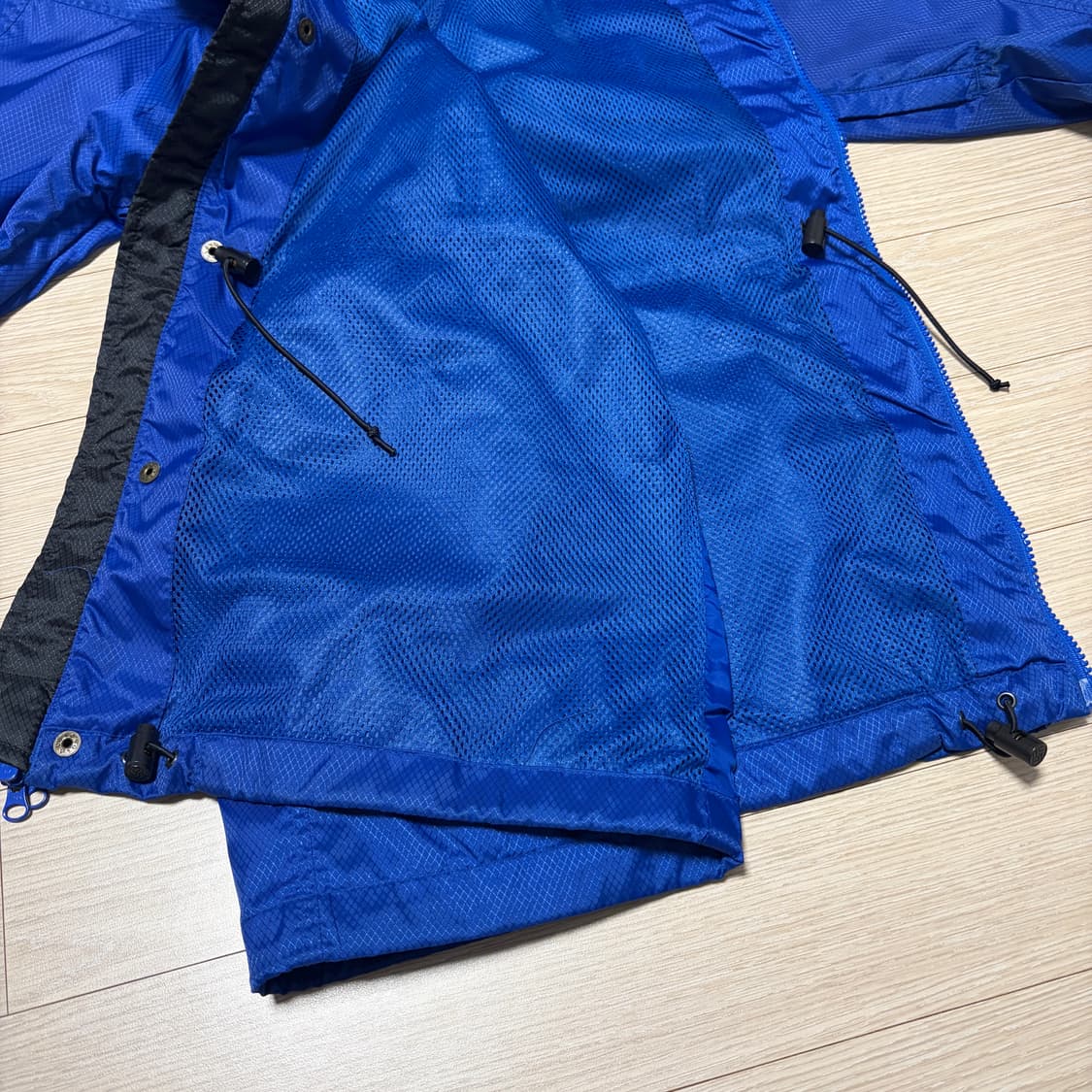 일본판)컬럼비아 90s 올드스쿨 딥블루 투웨이 바람막이 자켓 상품이미지6