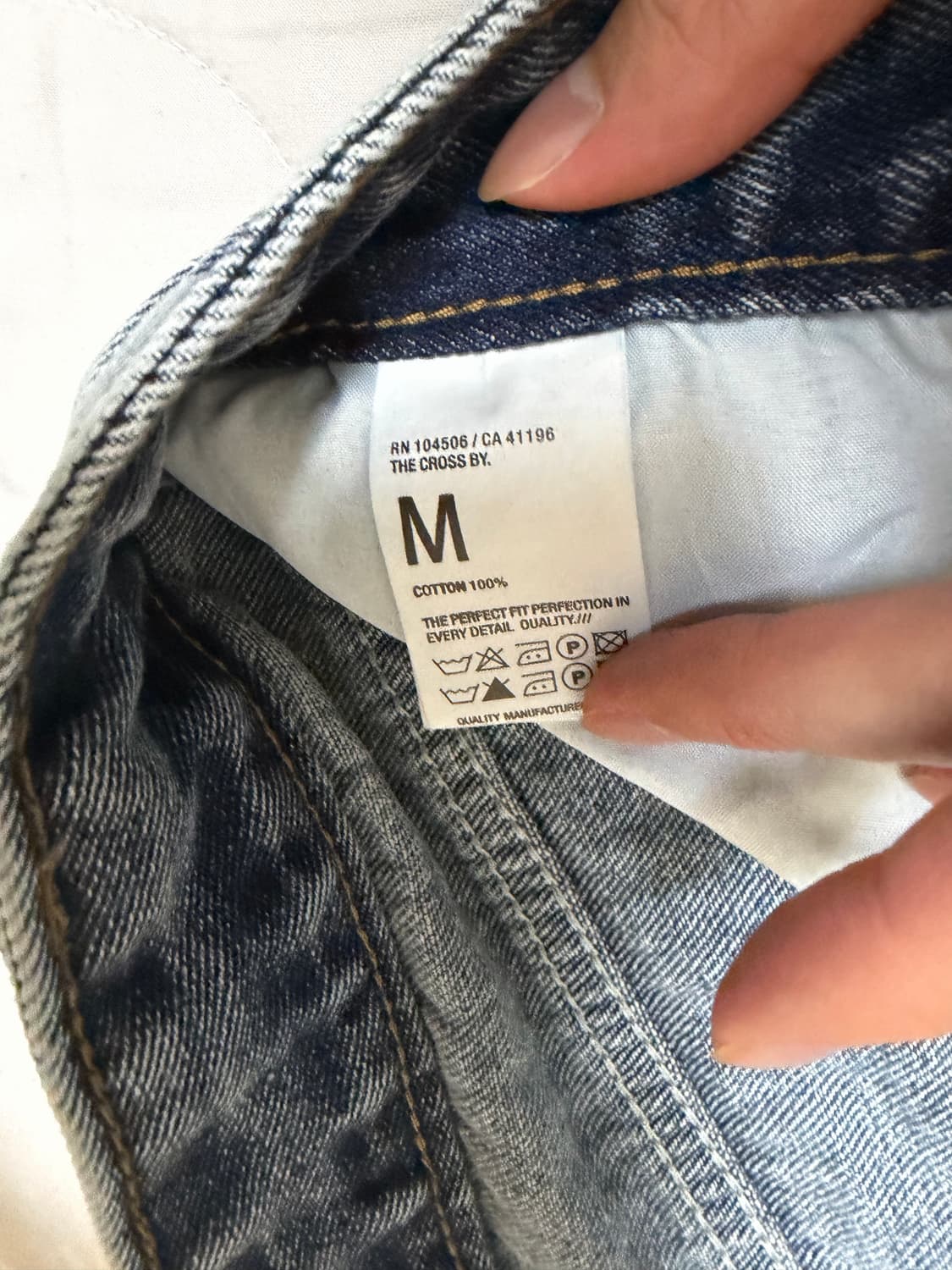 왓어룩 로스 월렛 와이드 데님 연청 M 상품이미지3