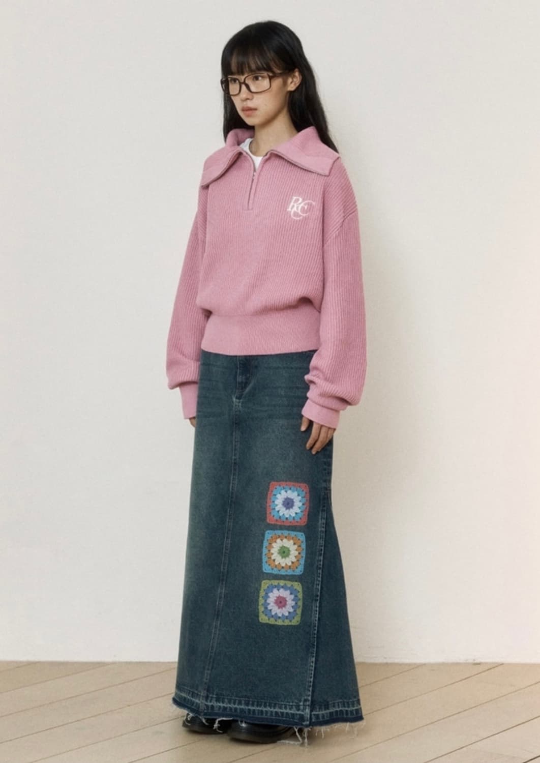 로씨로씨 RCC Knit Half Zipup- pink 상품이미지2