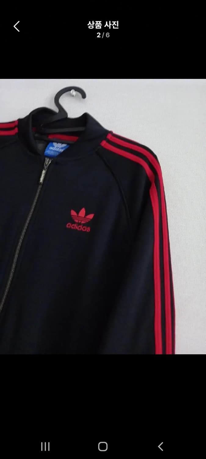 아디다스 대장급 검빨 블랙 검정 트랙탑 저지 져지집업 95/M 상품이미지2
