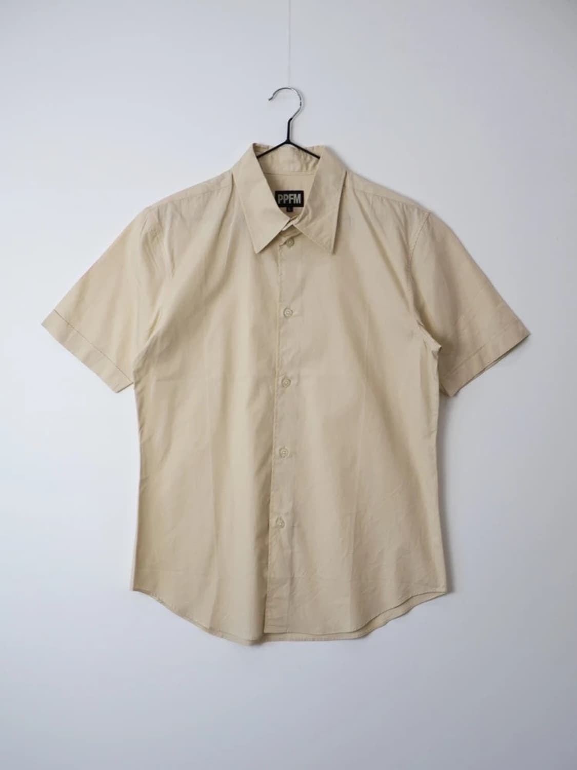 PPFM Beige Minimal Short Sleeve Shirt 상품이미지3