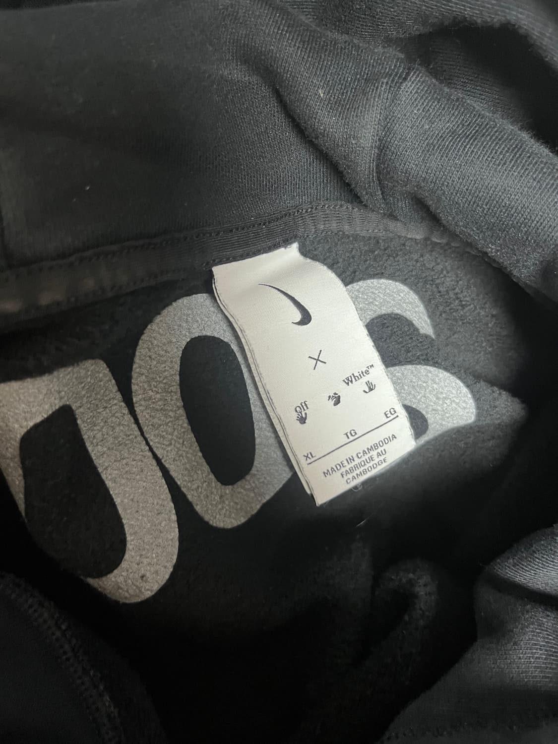 나이키 오프화이트 nrg 플리스 후드 블랙 아시아  상품이미지8