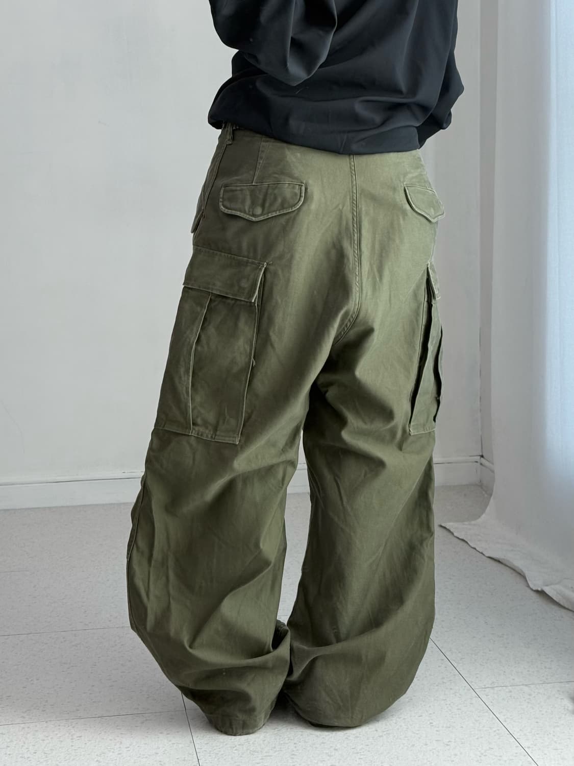 빈티지 카키 카고팬츠 상품이미지4