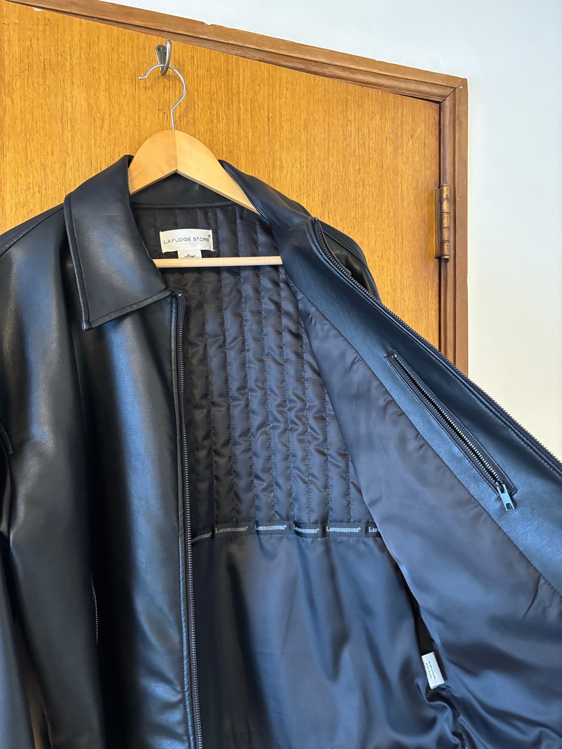 라퍼지스토어 블랙 레더 자켓 L 상품이미지4