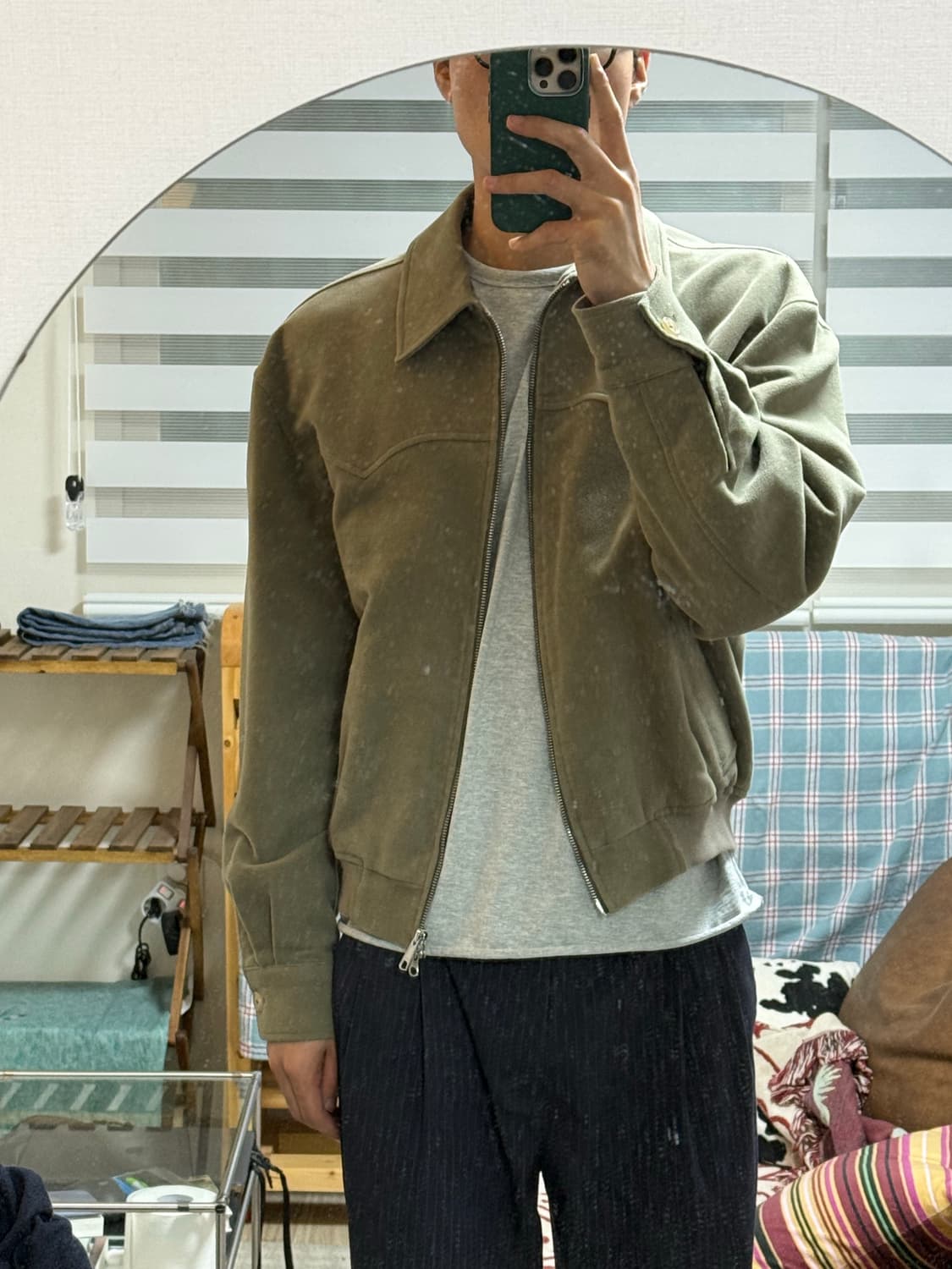브라운야드 몰스킨 웨스턴 자켓 올리브그레이 4사이즈 상품이미지1