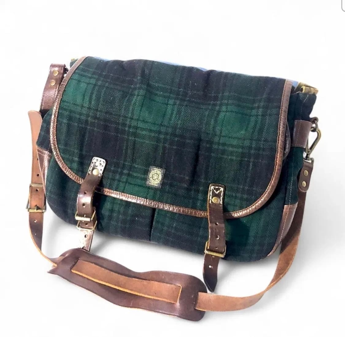 더블알엘 RRL 캔버스 체크 헤리티지 메신저백 상품이미지2