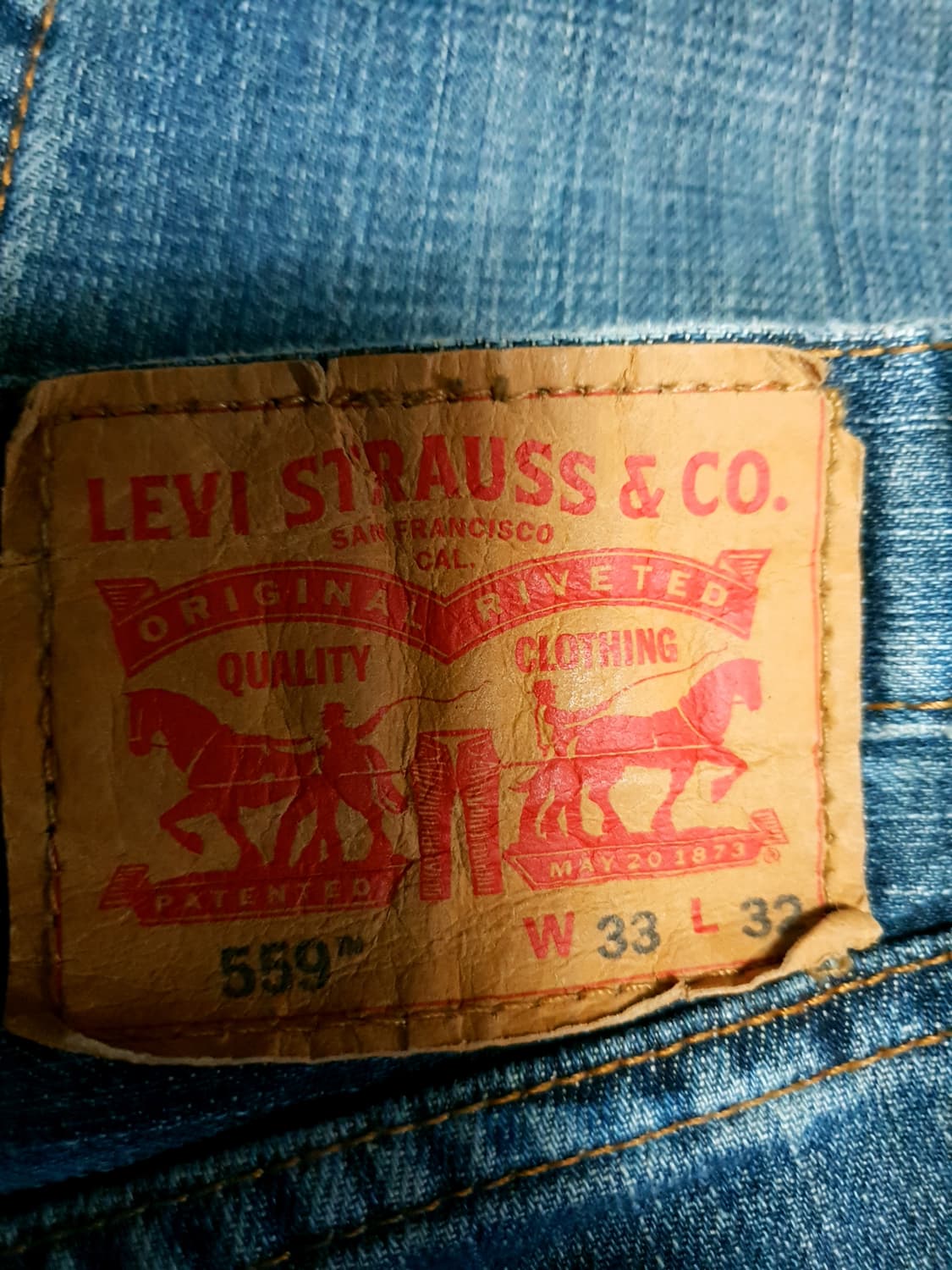 리바이스 블랭크탭 559 릴렉스드 스트레이트 워싱 데님팬츠 인디고(33) 상품이미지4