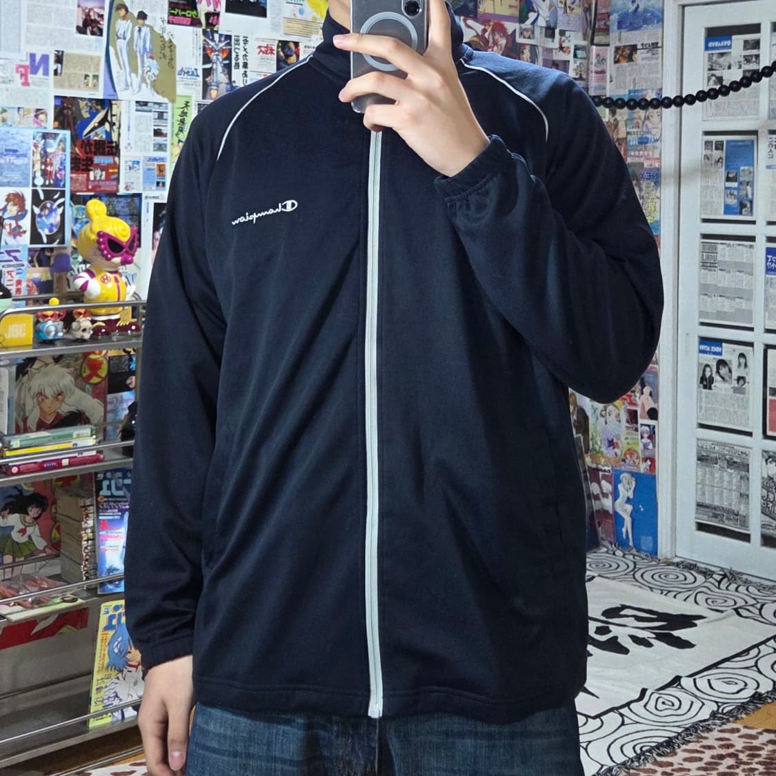 JPN 챔피온 실버 로고 네이비 배색 져지 상품이미지2