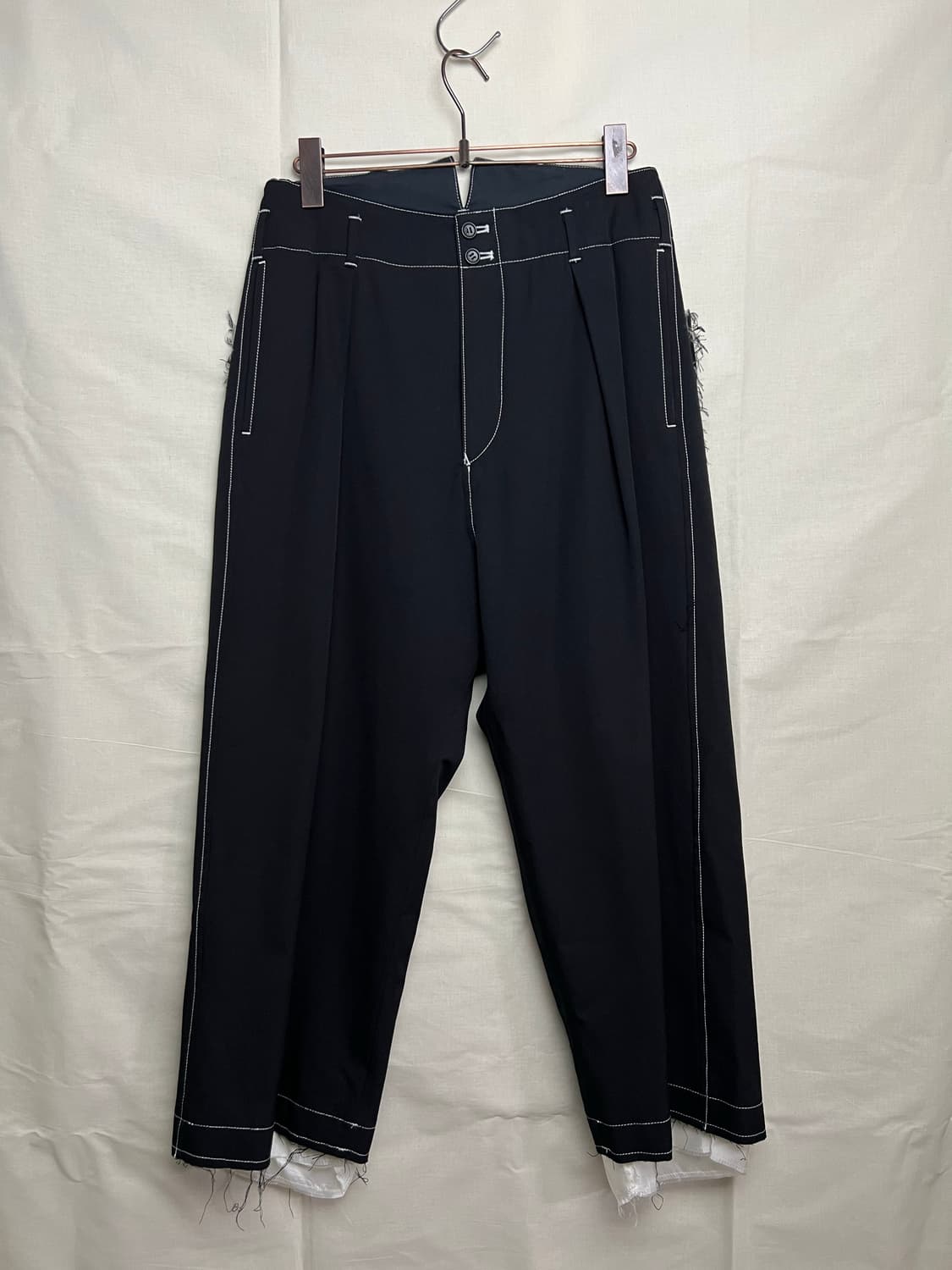 SULVAM 설밤 하이웨스트 스티치 스트레이트 팬츠 상품이미지1