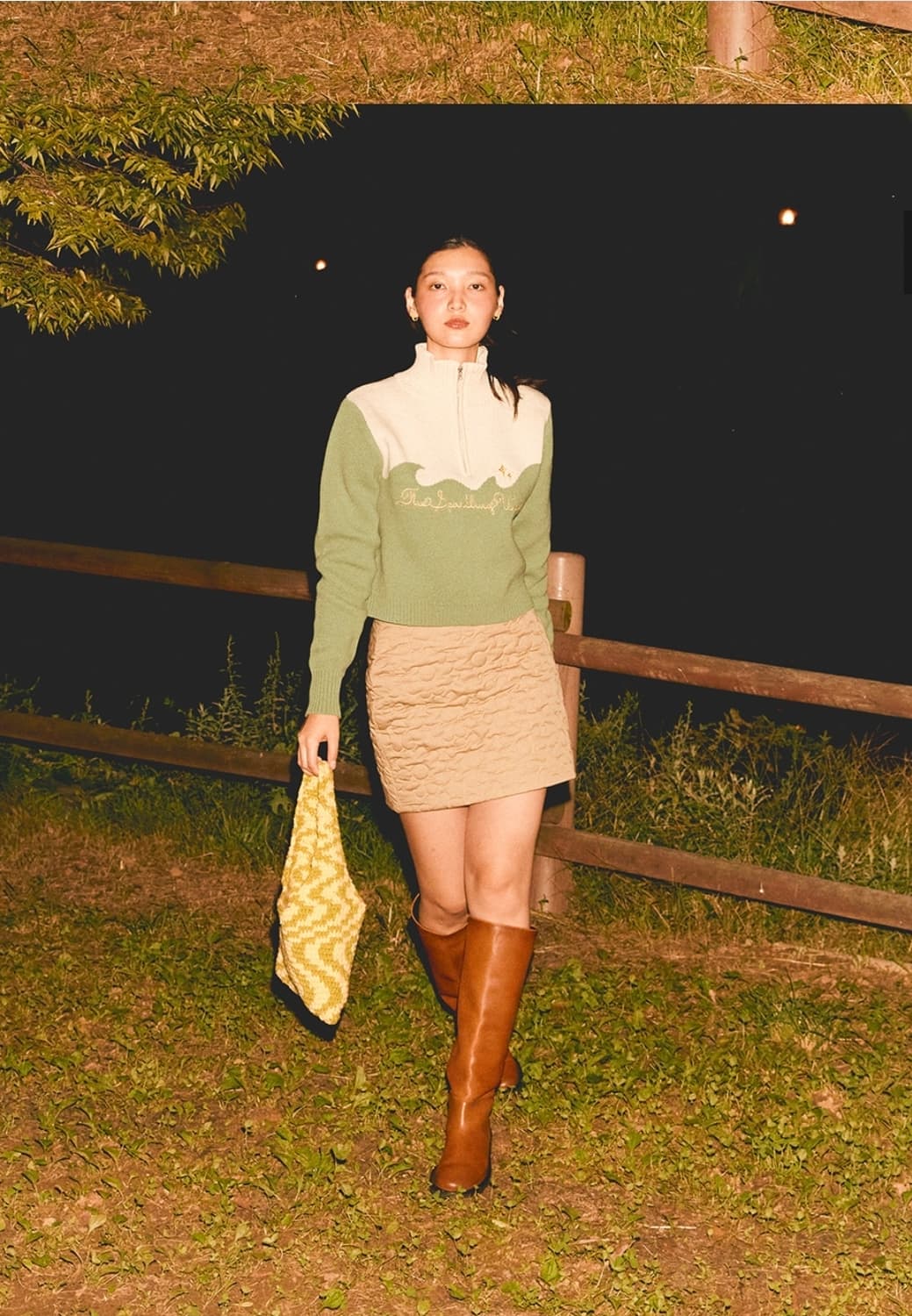 스파클링 웨이브 Half zip-up Knit 상품이미지1