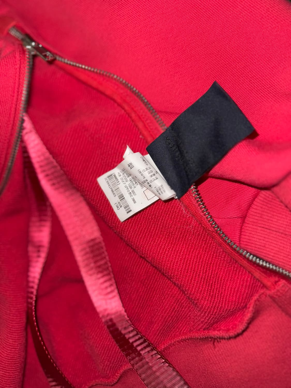 [S] 준지 오버사이즈 실루엣 사이드 지퍼 후디 레드 상품이미지7