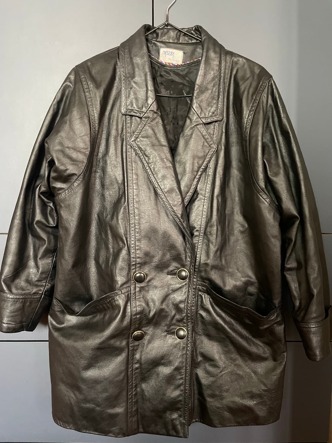 빈티지 복고 레트로 가죽 자켓 상품이미지1